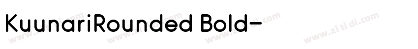 KuunariRounded Bold字体转换